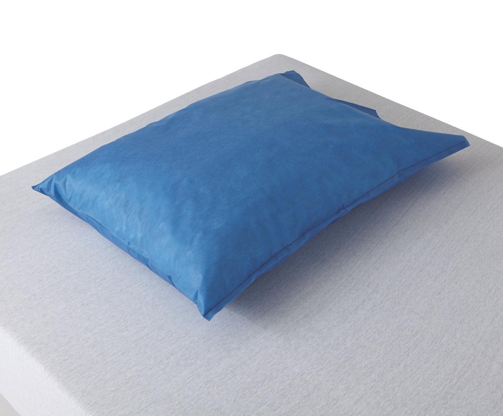 MEDLINE Disposable Tissue/Poly Pillowcases - 21" x 30 " (BLUE), Case of 100