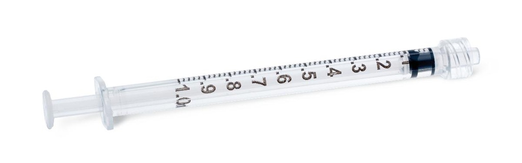Syringe: Sterile Luer Lock Syringe (1ml); 100/box