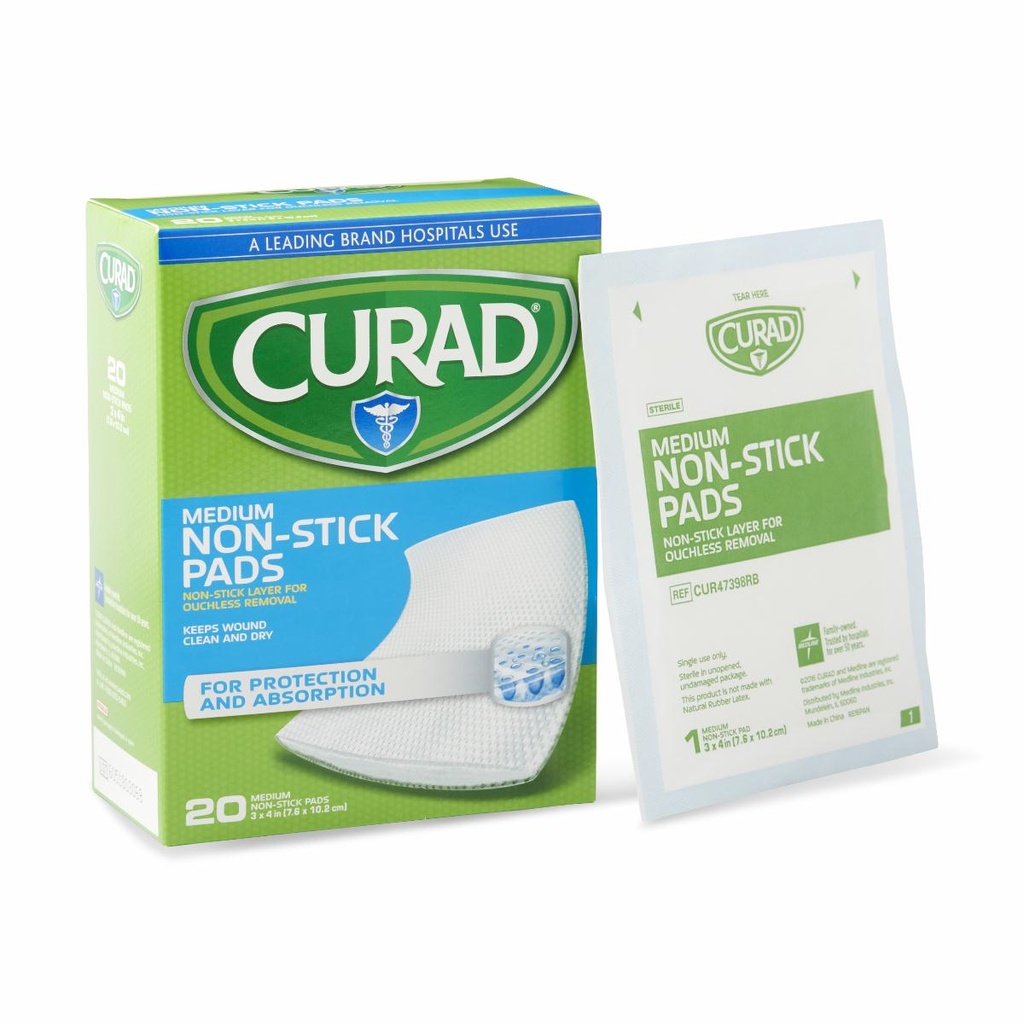 Pad, Sterile, Non-stick, 3" x 4", 20/Box