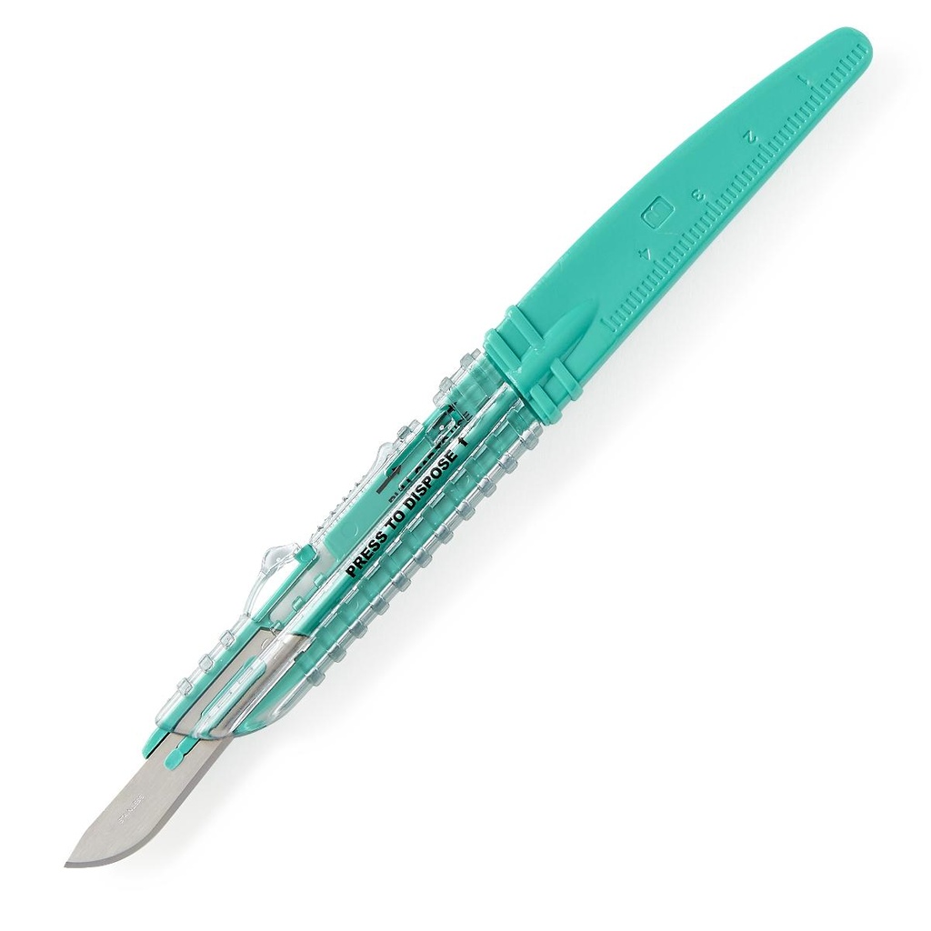 [MDS15310] SCALPEL, SAFETY, SS, DISPOSABLE, STERILE, #10 Blade (10 / Box)