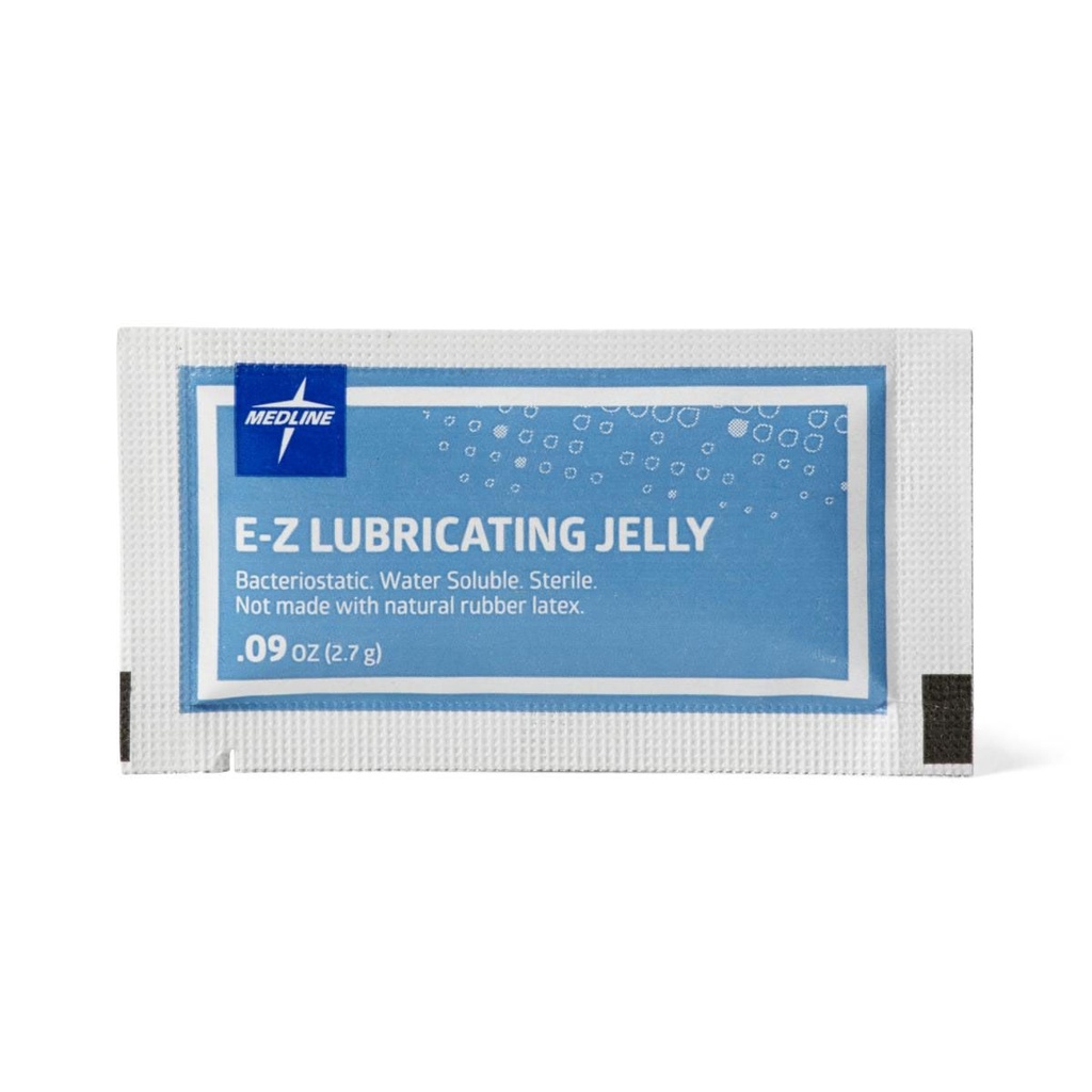 Lubricating Jelly: Medline Sterile Jelly in Foil Pack (2.7 g); 144/Box