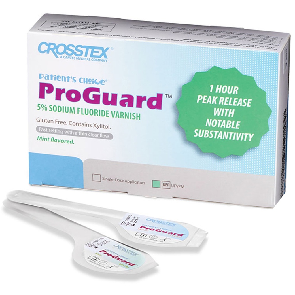 [UFVPM] Crosstex ProGuard 5% Sodium Fluoride Varnish, MINT 50 / Box