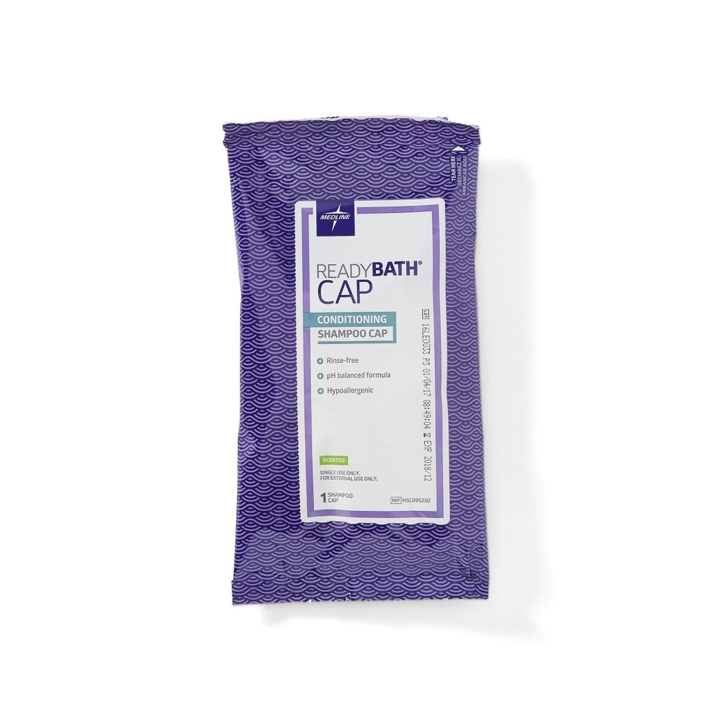 ReadyBath Rinse-Free Conditioning Shampoo Caps, Scented 