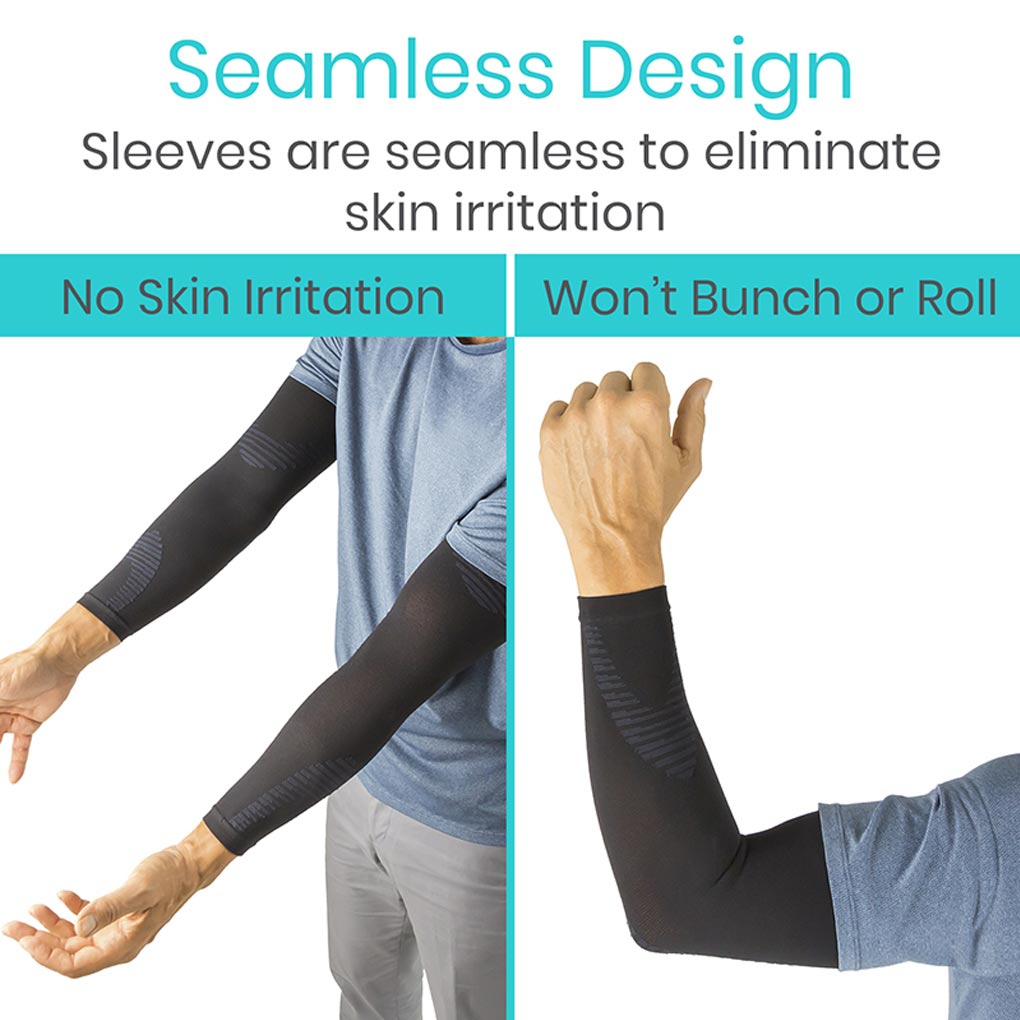 Vive Arm Compression Sleeve Black Sml Biceps circumference 9”-10”