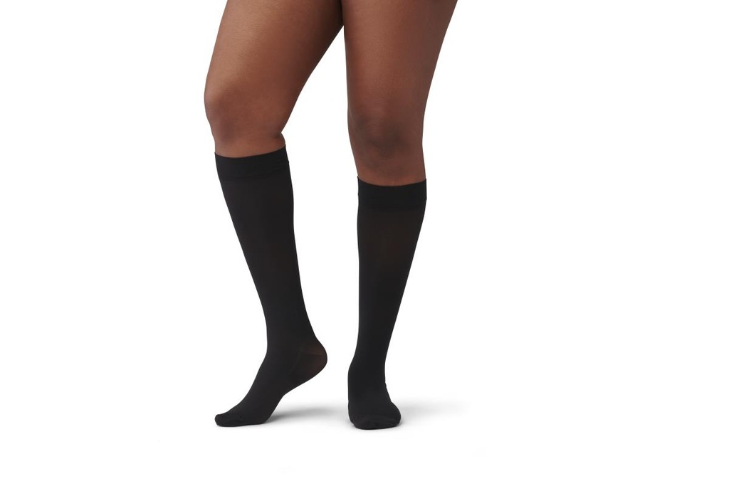 CURAD Compression Hosiery, Knee High, 30-40 mmHg, Black, Size E (XXL) 