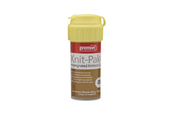Premier Dental Knit-Pak+ Impregnated Knitted Cord (SIZE 00 / BROWN) - PACK OF 100" OF CORD