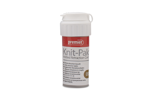 [9007552] Premier Dental Knit-Pak Knitted Retraction Cord (SIZE 00 / BROWN) - PACK OF 100" OF CORD