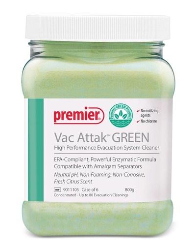 [9011105] Premier Dental: VAC ATTAK Green High-Performance Evacuation System Cleaner