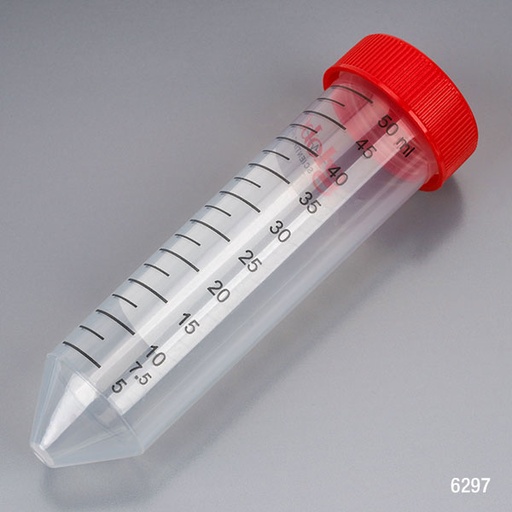 [6297] Globe Scientific 50ml Diamond Max Centrifuge Tubes (RED SCREW TOP/CONE BOTTOM), Case of 500