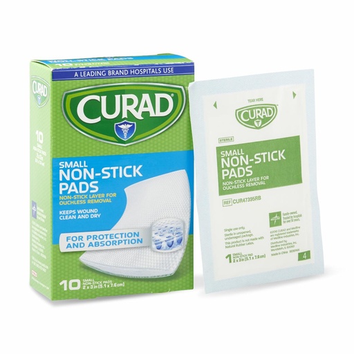 [CUR47395RB] Nonstick Pads: CURAD Sterile Nonstick Pads (2" x 3"); 10/Box