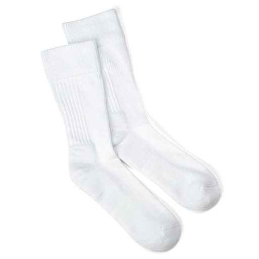[MDS1800LW] Dr. Scholl's Diabetic and Circulatory Crew Socks with Mild Compression, White, Size L - 1 PAIR