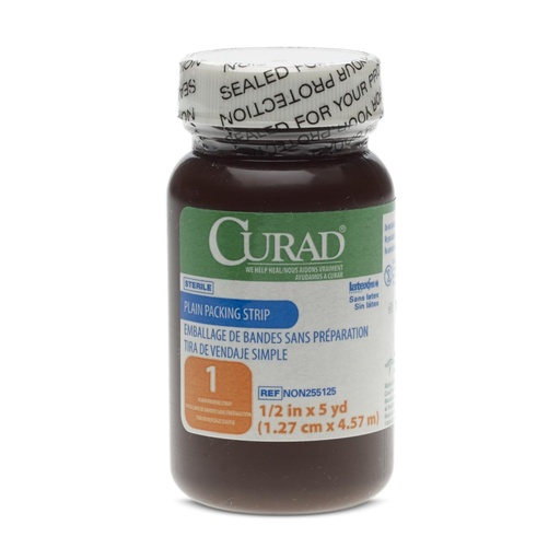 [NON255125] Gauze, Packing Strip, Plain, 1/2" x 5YD, Sterile