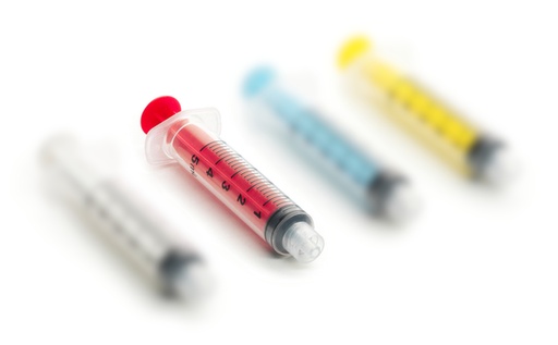 [60019321] CanalPro Color Syringes Red, 5 ml, 50 / Box