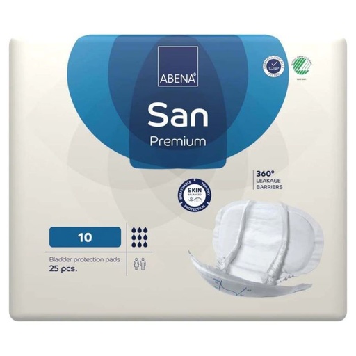 [1000021312] Abena Abri-San Premium Insert Pads, Level 10, 25 / Pack