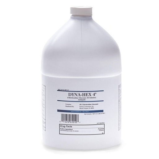[MDS098730] Dyna-Hex 4% Chlorhexidine Gluconate Liquid Bottle; 128oz 